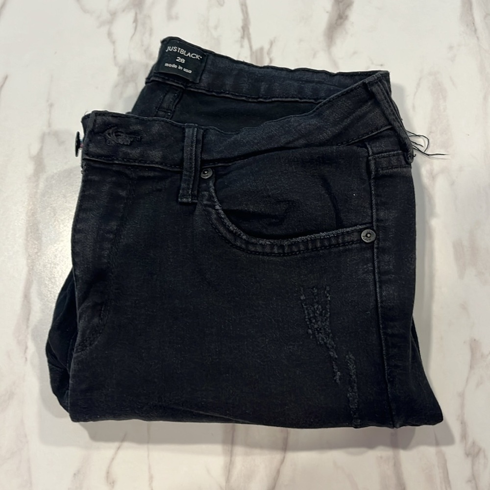 Just Black Distressed Black Jeans - Picture 4 of 8
